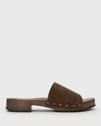 CLARA Suede Leather Clogs