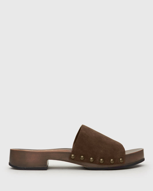 CLARA Suede Leather Clogs