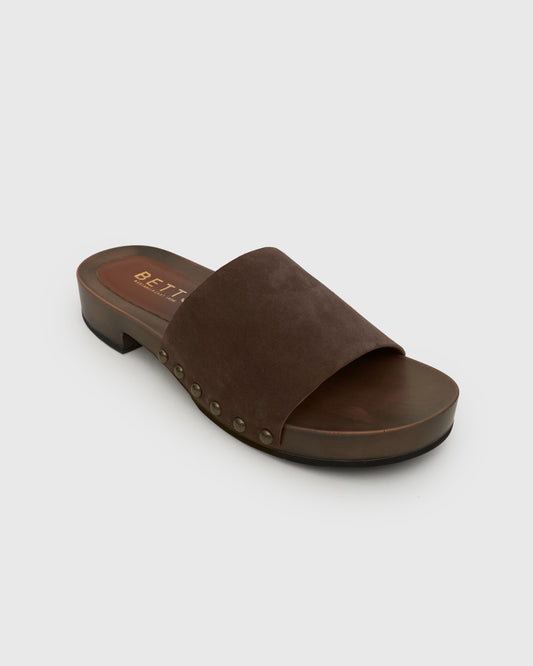 CLARA Suede Leather Clogs