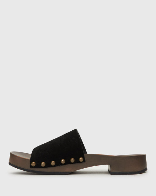 CLARA Suede Leather Clogs