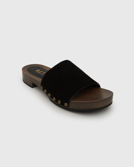 CLARA Suede Leather Clogs