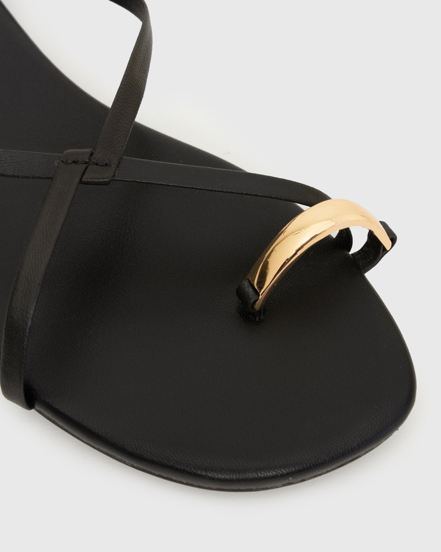 PRE-ORDER MANTRA Leather Flat Strappy Sandals