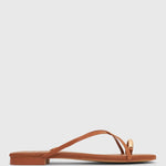 PRE-ORDER MANTRA Leather Flat Strappy Sandals