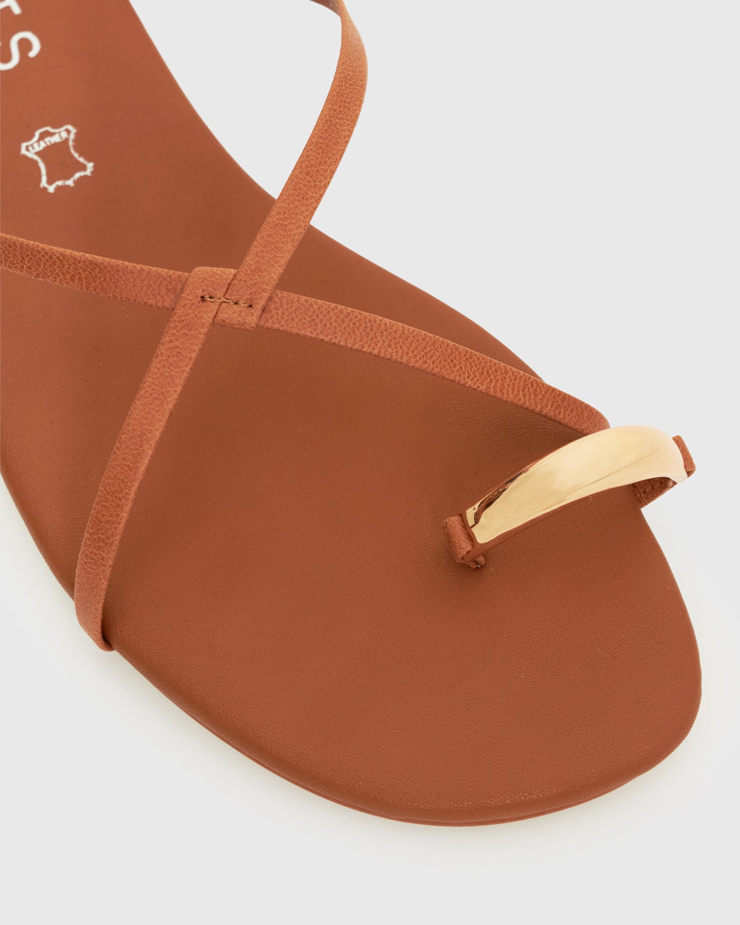 PRE-ORDER MANTRA Leather Flat Strappy Sandals