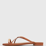 PRE-ORDER MANTRA Leather Flat Strappy Sandals