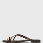 PRE-ORDER MANTRA Leather Flat Strappy Sandals