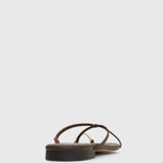 PRE-ORDER MANTRA Leather Flat Strappy Sandals