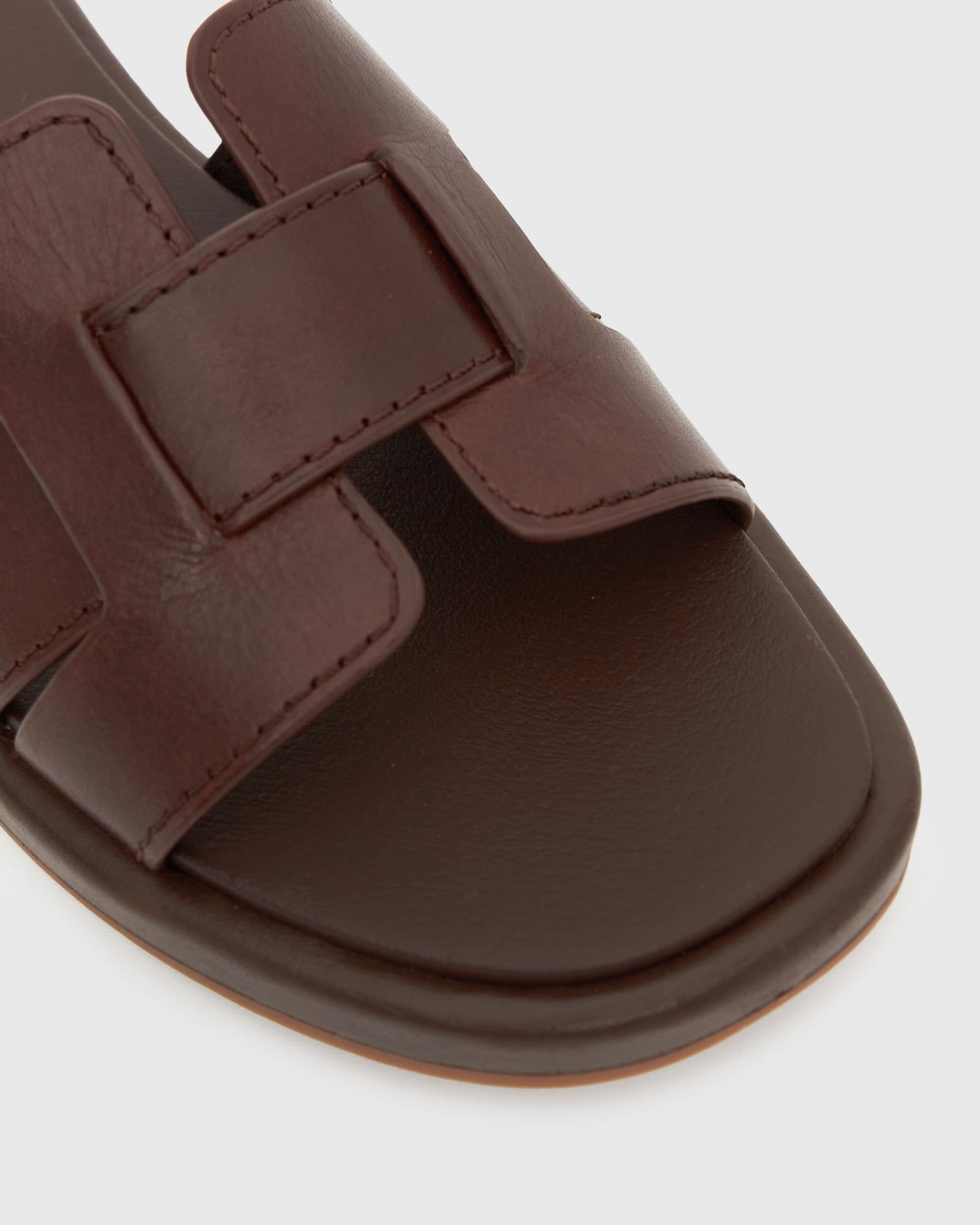 Wider Fit BELLA Leather Flat Slides