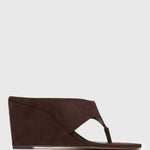 PRE-ORDER SELENE Square Toe Wedge Sandals