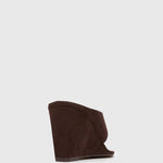 PRE-ORDER SELENE Square Toe Wedge Sandals