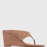 PRE-ORDER SELENE Square Toe Wedge Sandals