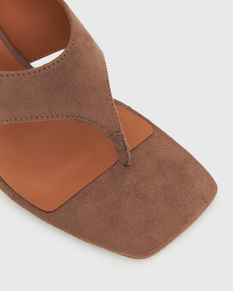 PRE-ORDER SELENE Square Toe Wedge Sandals