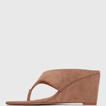 PRE-ORDER SELENE Square Toe Wedge Sandals