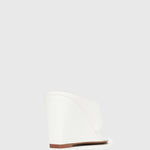 SELENE Square Toe Wedge Sandals