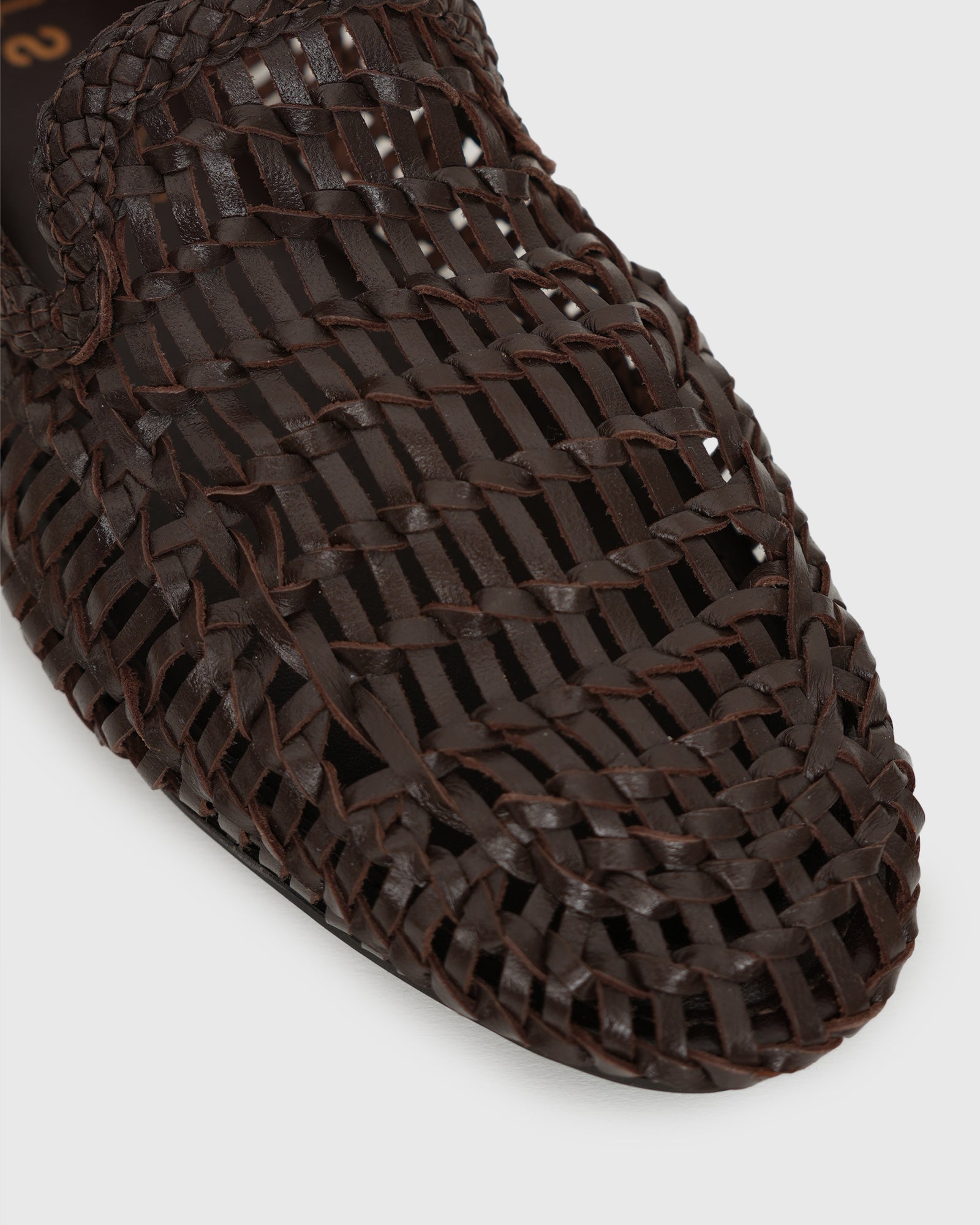 GABRIELA Leather Woven Loafers