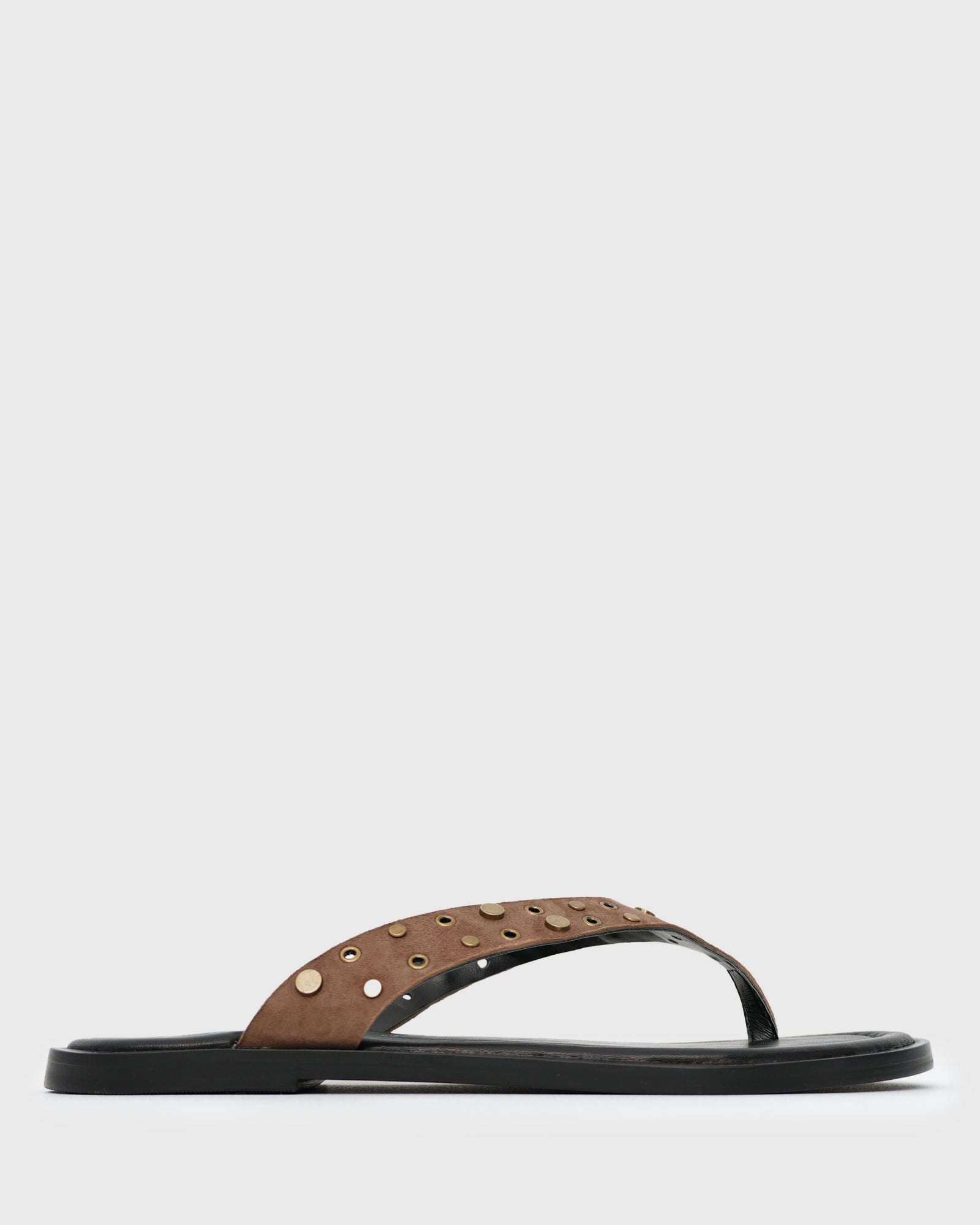 NINJA Studded Leather Thong Sandals