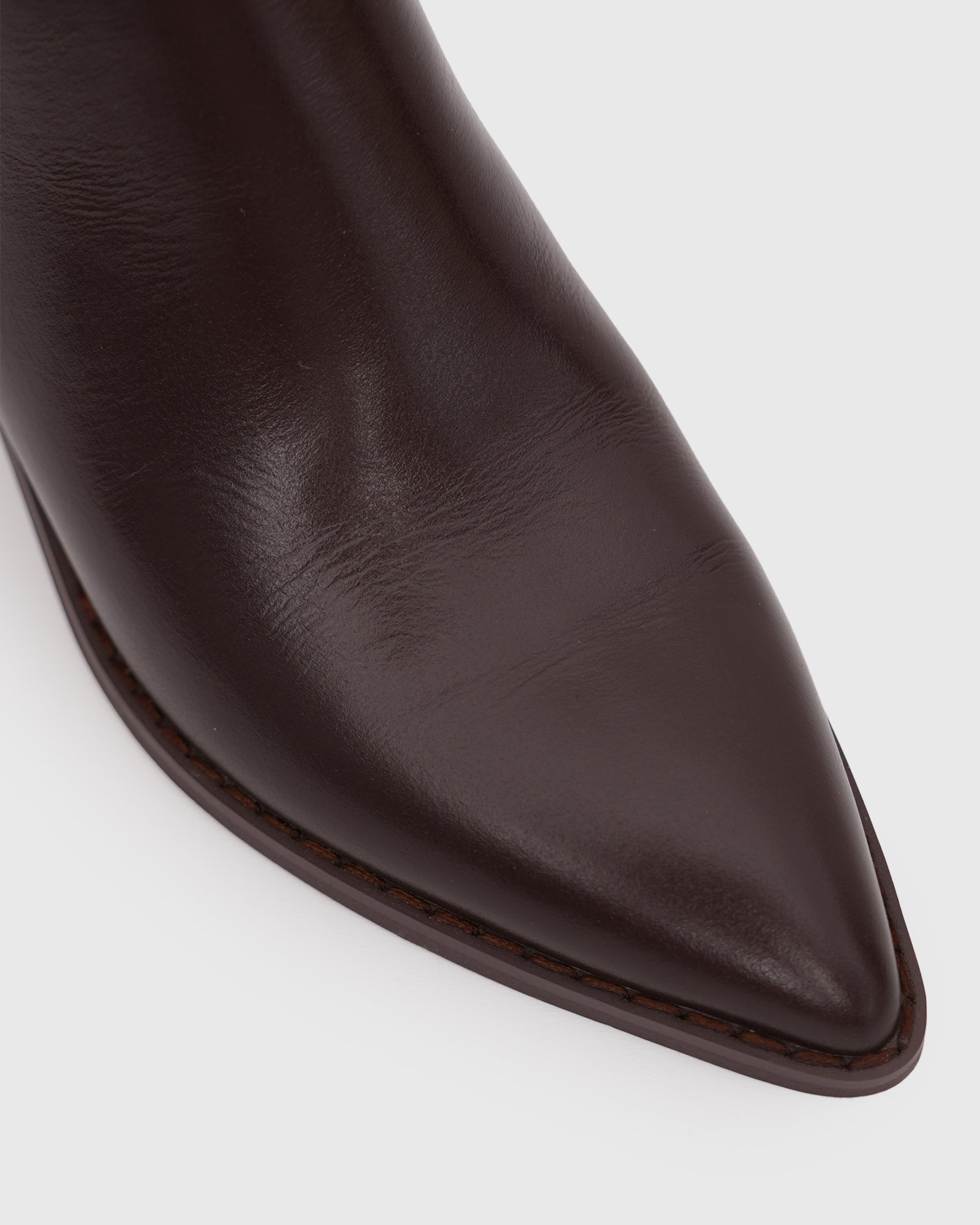 DANGER Leather Pointed Ankle Boots