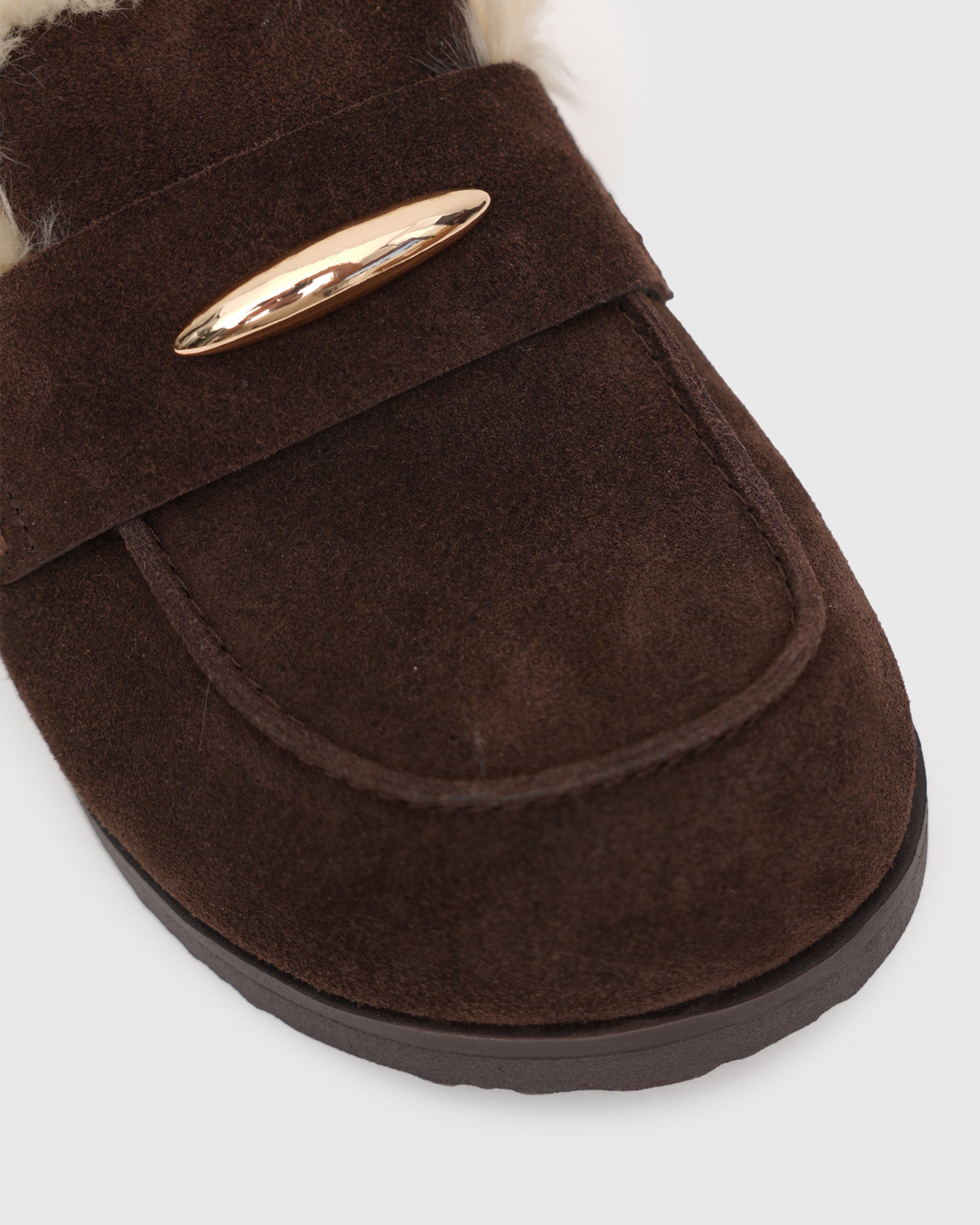 PRE-ORDER TOBY Suede Leather Fur-Lined Mules
