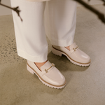 AGATHA Leather Heeled Loafers