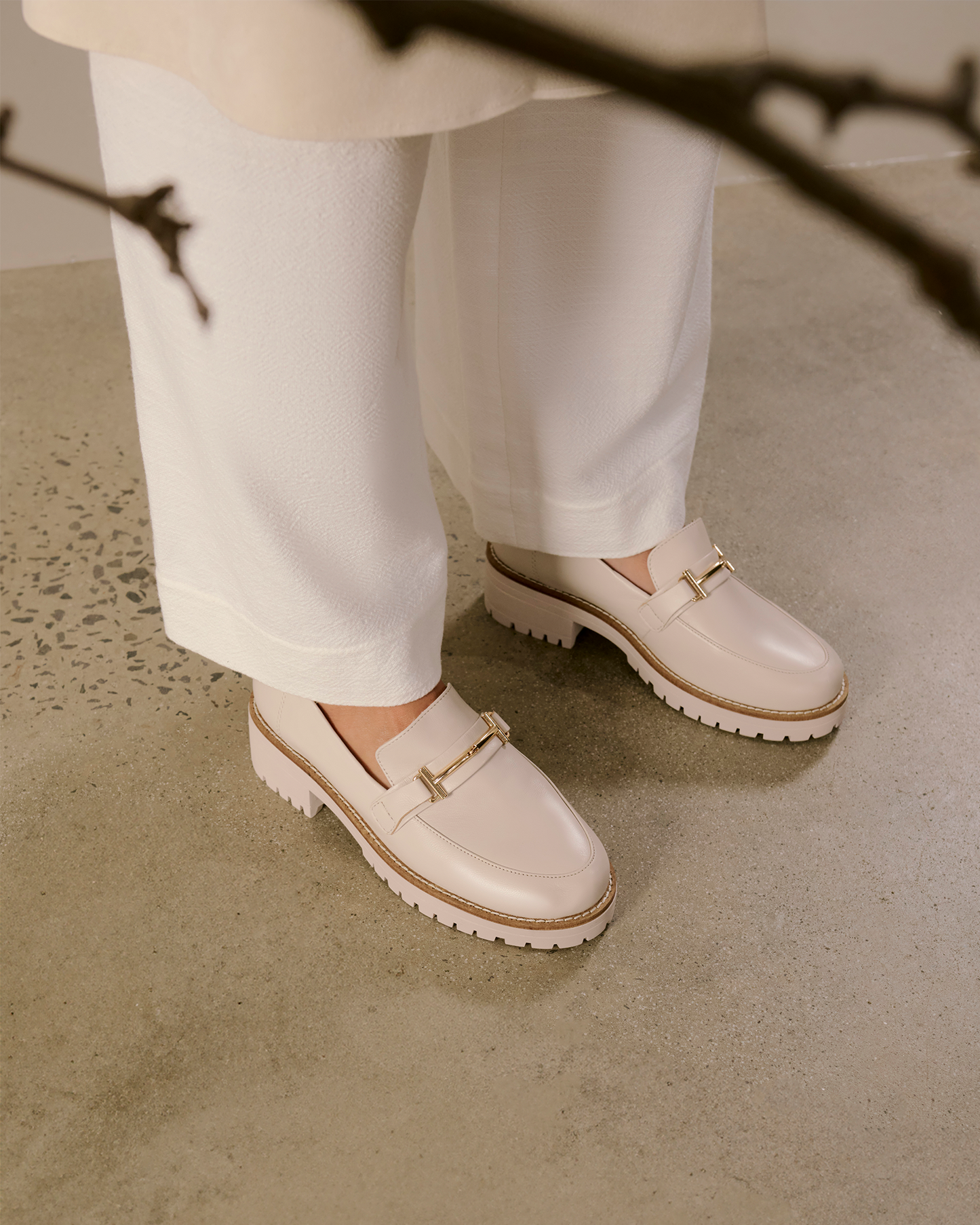 AGATHA Leather Heeled Loafers