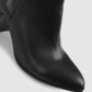 CHIA Vegan Point Toe Block Heel Boots