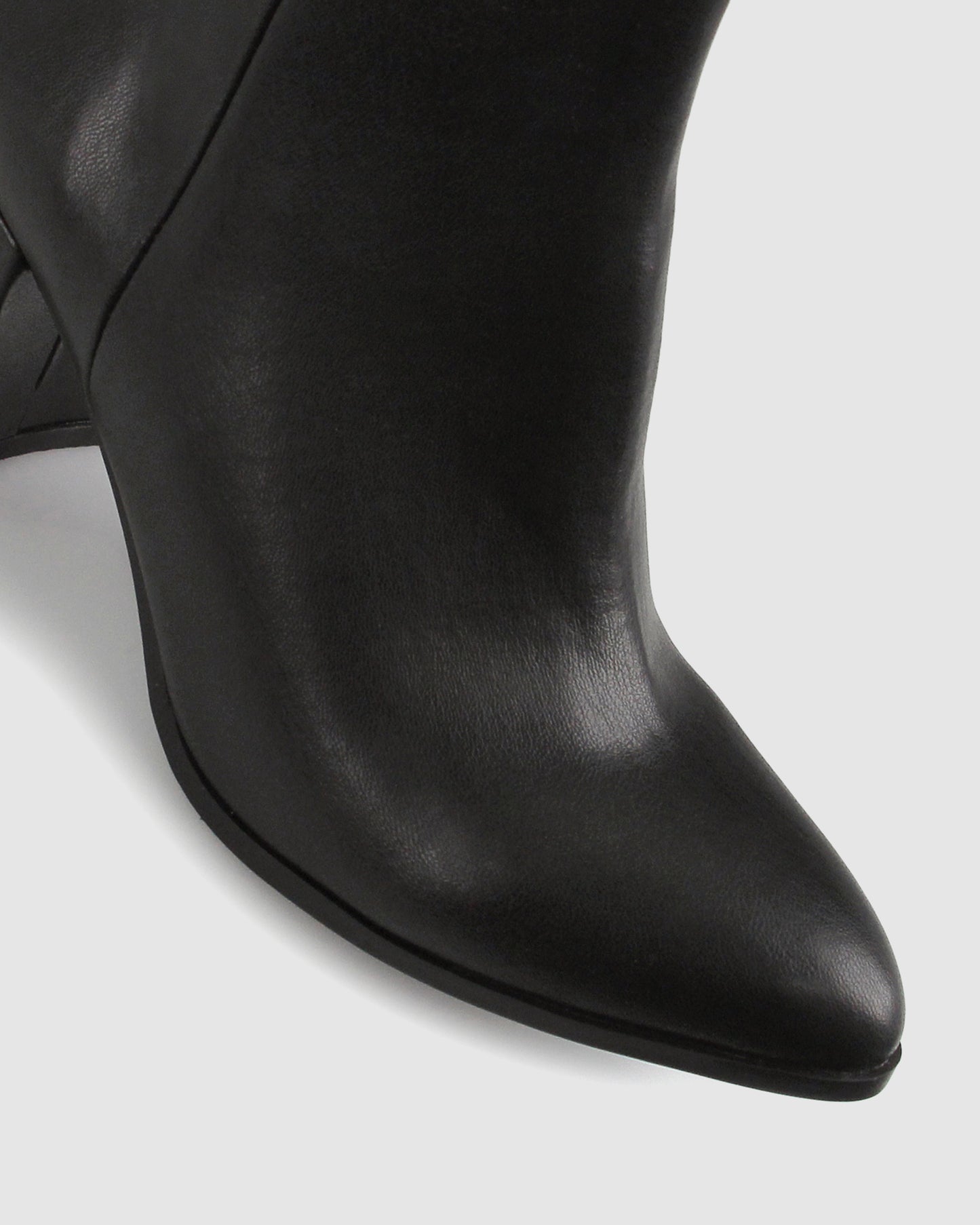CHIA Vegan Point Toe Block Heel Boots