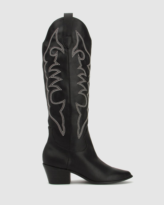 BRITTANY Knee High Western Boots