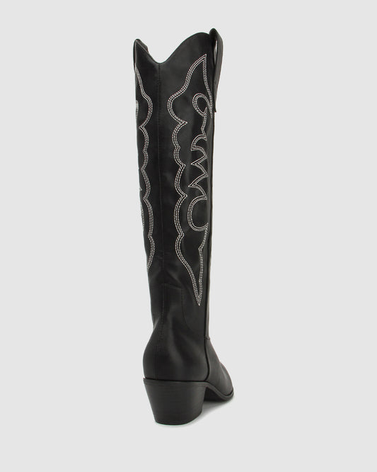 BRITTANY Knee High Western Boots