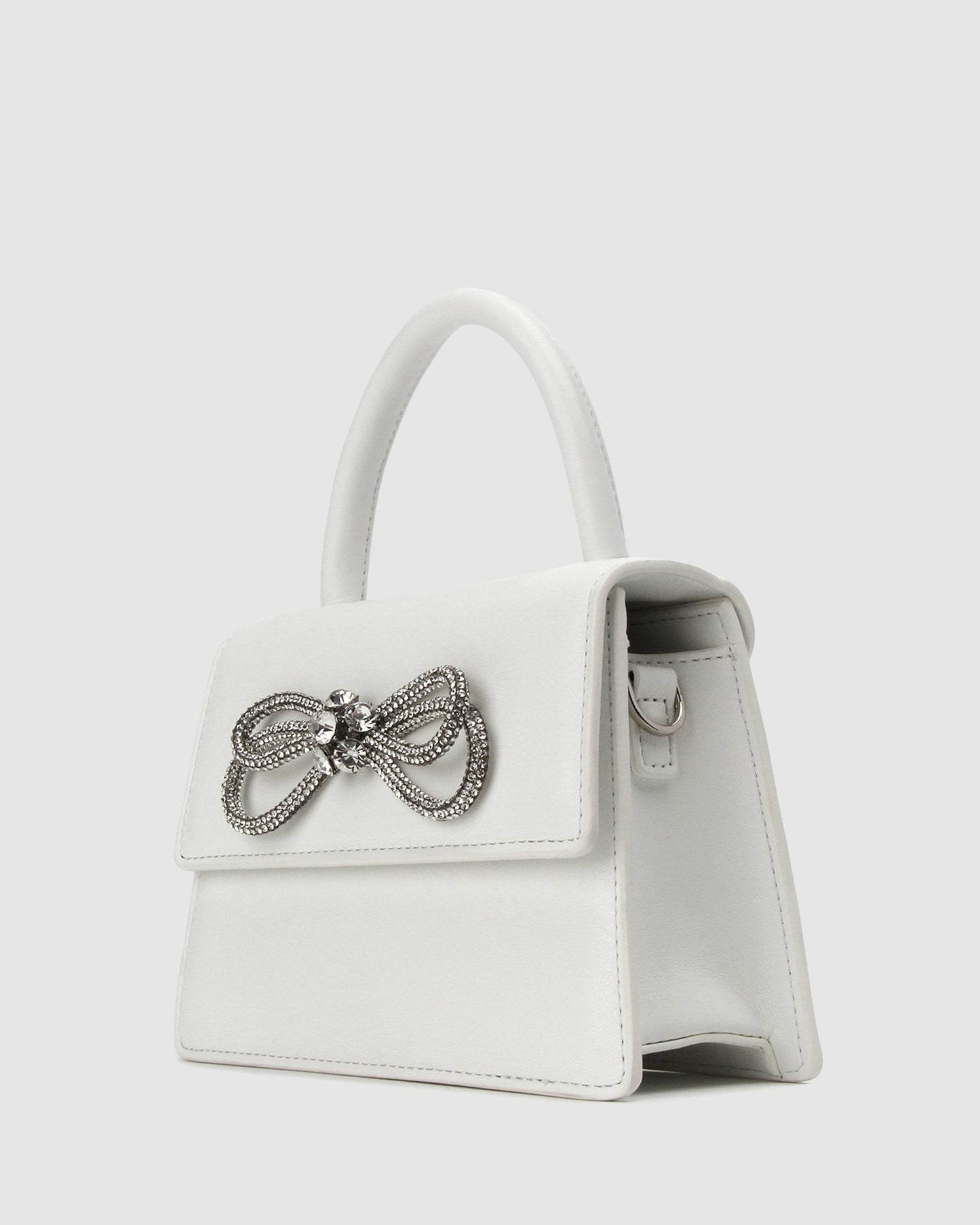 MARILYN Bow Diamante Top Handle Bag