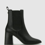 LENI Block Heel Ankle Boots