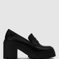DARVEY Square Toe Heeled Loafers