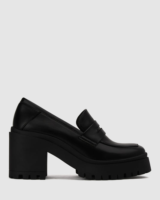 DARVEY Square Toe Heeled Loafers