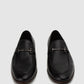 NATE Leather Buckle Trim Loafers